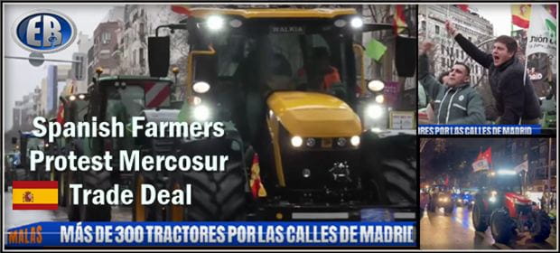 Spanish Farmers Flood Madrid with Tractors in Protest Against Mercosur Dea