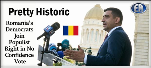 Romania Govt Faces Collapse as Social Democrats Back Nationalists